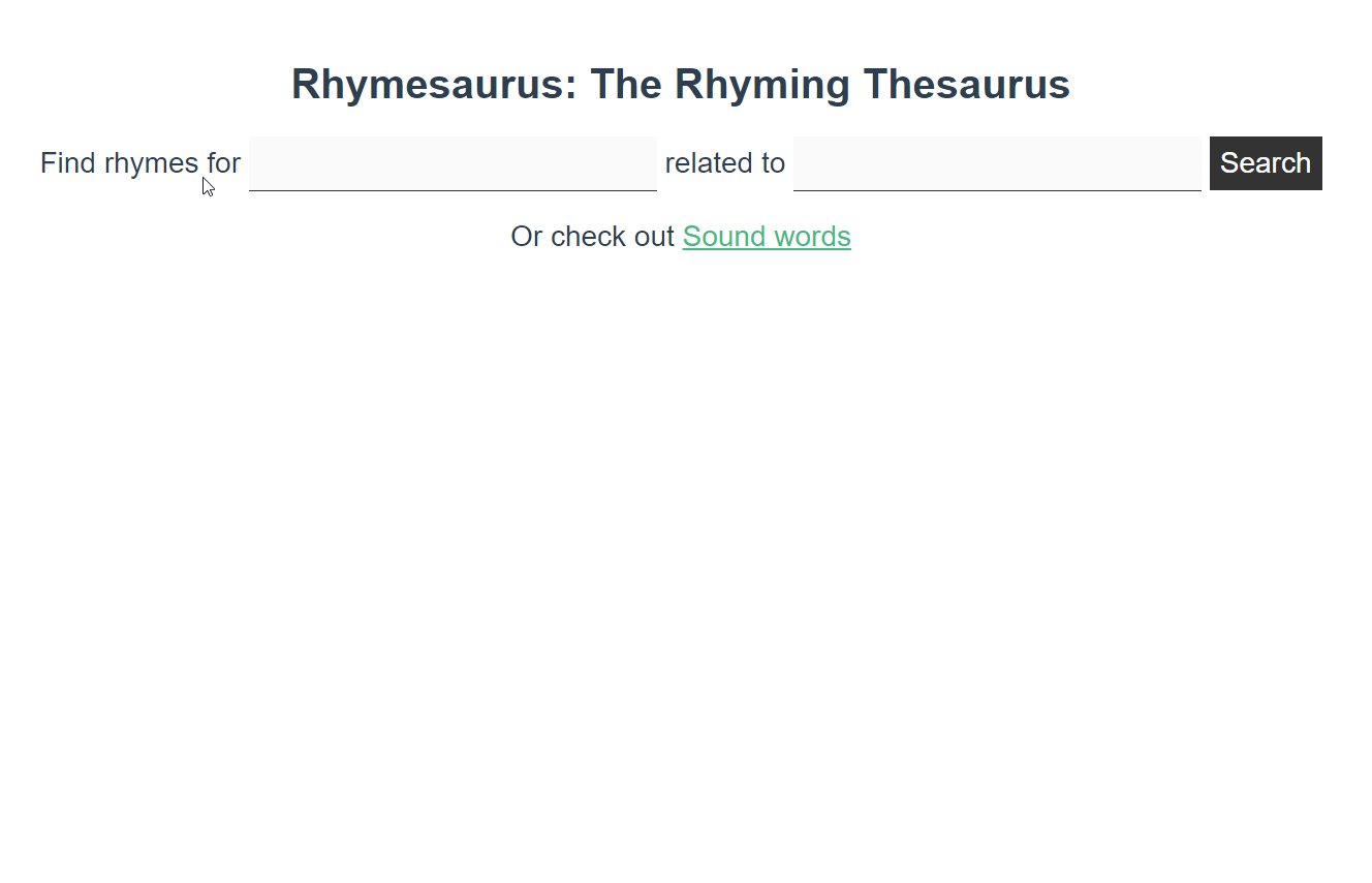 Thumbnail of Rhymesaurus Project page